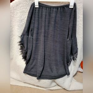 Win Win  off the shoulder super soft tunic dress Size Small/med. Grey